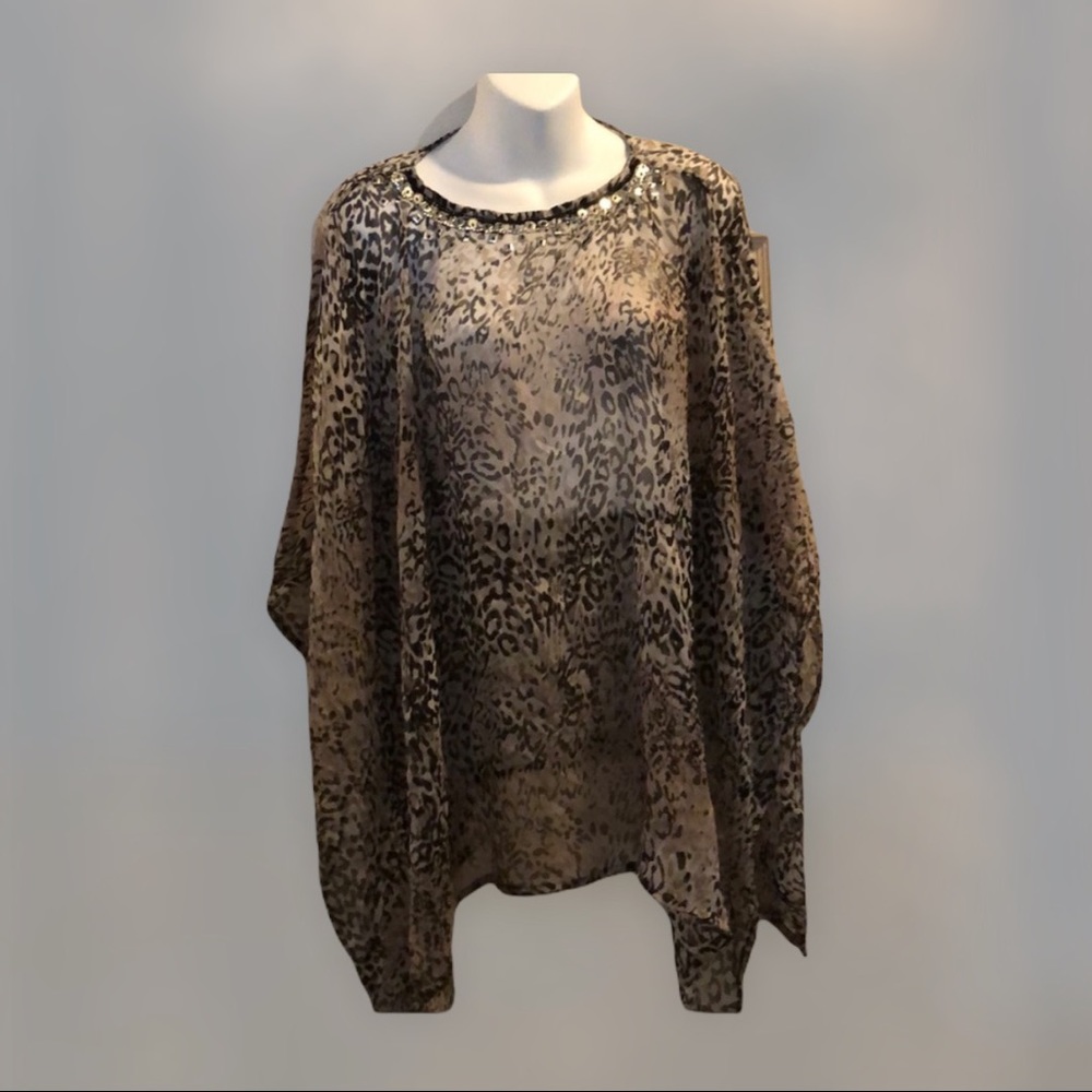 Animal print cape